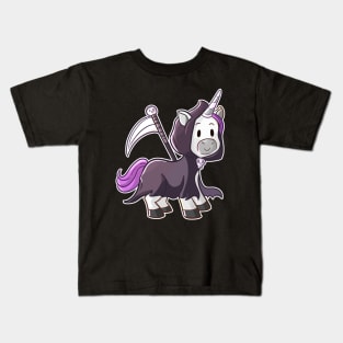 Grim Reaper Unicorn Kids T-Shirt